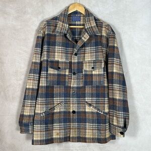 Pendleton Vintage 60's Mens XL Wool Check Plaid Flannel Thick Utility Jacket USA
